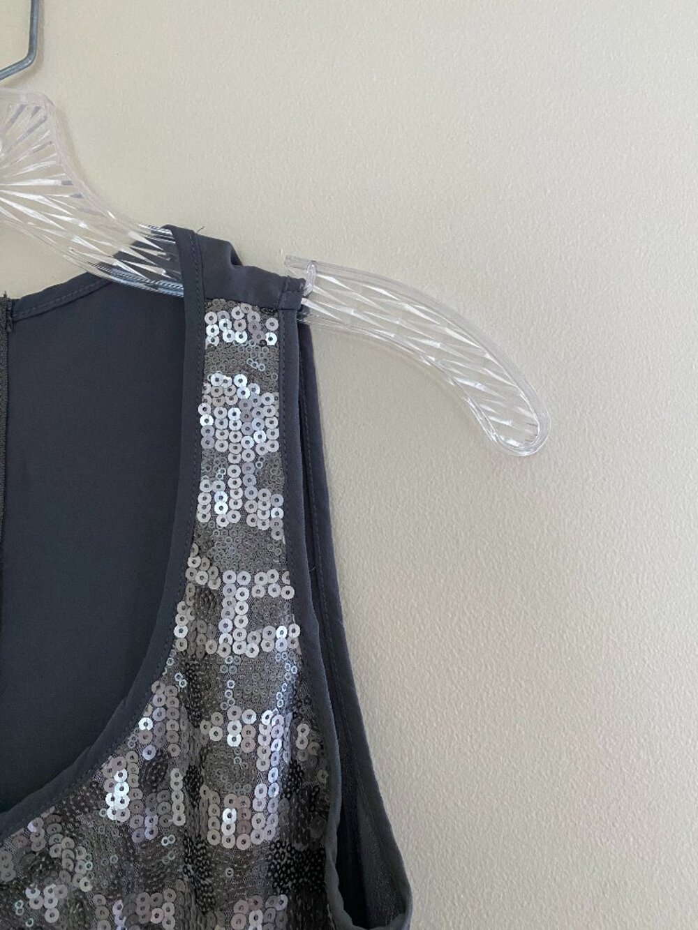 Silver Sequin Tank Top
